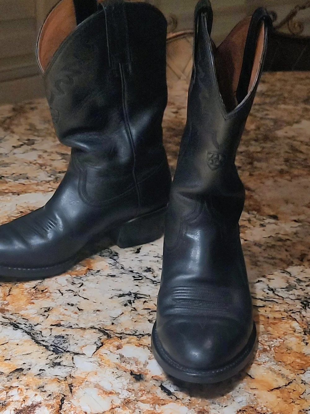 Ariat Heritage Roper Western Boots Black & Brown US 8.5